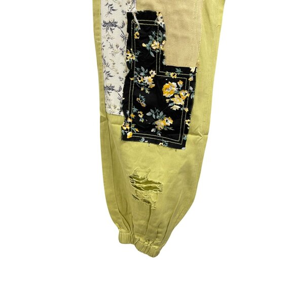 POL Pistachio Patchwork Jogger Distressed Pant Sz Medium NWT - Picture 8 of 10